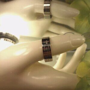 Silver Cross  The Lord's Prayer Ring Stainless Steel Christian Finger Jewelry